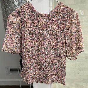 Abercrombie & Fitch floral gathered crop top size small